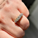 Antique Old Mine Cut Diamond Half Hoop Engagement Ring in 18ct Yellow Gold (Approx. 1.06ct)