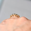 Antique Old Mine Cut Diamond Half Hoop Engagement Ring in 18ct Yellow Gold (Approx. 1.06ct)