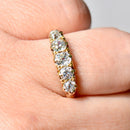 Antique Old Mine Cut Diamond Half Hoop Engagement Ring in 18ct Yellow Gold (Approx. 1.06ct)