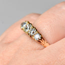 Antique Old Mine Cut Diamond Half Hoop Engagement Ring in 18ct Yellow Gold (Approx. 1.06ct)