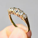 Antique Old Mine Cut Diamond Half Hoop Engagement Ring in 18ct Yellow Gold (Approx. 1.06ct)