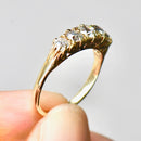 Antique Old Mine Cut Diamond Half Hoop Engagement Ring in 18ct Yellow Gold (Approx. 1.06ct)