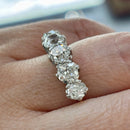 Antique Old Mine Cut Diamond Five-Stone Ring in 18ct Yellow Gold & Platinum (Approx. 2.35ct)