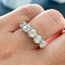 Antique Old Mine Cut Diamond Five-Stone Ring in 18ct Yellow Gold & Platinum (Approx. 2.35ct)