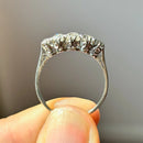 Antique Old European Cut Diamond Platinum Five-Stone Ring - Approx. 1.00ct