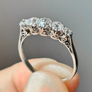 Antique Old European Cut Diamond Platinum Five-Stone Ring - Approx. 1.00ct