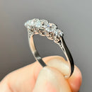 Antique Old European Cut Diamond Platinum Five-Stone Ring - Approx. 1.00ct