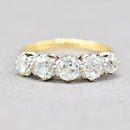 Antique Old Mine Cut Diamond Five-Stone Ring in 18ct Yellow Gold & Platinum (Approx. 2.35ct)