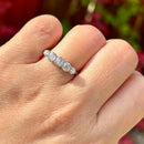 Antique Old European Cut Diamond Platinum Five-Stone Ring - Approx. 1.00ct