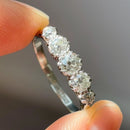 Antique Old European Cut Diamond Platinum Five-Stone Ring - Approx. 1.00ct
