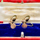 Vintage 1960s Engraved Heart-Shaped 9ct Yellow Gold Screw-Back Earrings