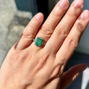 Emerald and Diamond 18ct Yellow Gold Cluster Ring