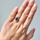 Vintage 2000s Sapphire and Diamond 9ct Yellow Gold Cluster Ring (1.6ct)