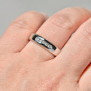 Channel Set Diamond Band in 9ct White Gold (Approx. 0.15ct Diamonds, 5mm Wide)