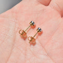 Bezel/Rub-Over Set Diamond Stud Earrings 18ct Yellow Gold (approx. 0.22ct)