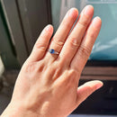 Vintage 2000s Sapphire & Diamond Three-Stone Ring in 18ct White Gold