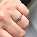 Solitaire Diamond Engagement Ring with Diamond Set Shoulders in Platinum (0.22ct)