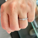Solitaire Diamond Engagement Ring with Diamond Set Shoulders in Platinum (0.22ct)