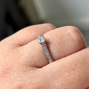 Solitaire Diamond Engagement Ring with Diamond Set Shoulders in Platinum (0.22ct)