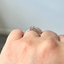 Solitaire Diamond Engagement Ring with Diamond Set Shoulders in Platinum (0.22ct)