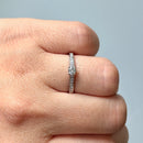 Solitaire Diamond Engagement Ring with Diamond Set Shoulders in Platinum (0.22ct)