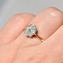 Edwardian Diamond Daisy Cluster Ring in 18ct Yellow Gold & Platinum