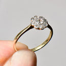 Edwardian Diamond Daisy Cluster Ring in 18ct Yellow Gold & Platinum