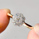 Edwardian Diamond Daisy Cluster Ring in 18ct Yellow Gold & Platinum