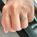 Edwardian Diamond Daisy Cluster Ring in 18ct Yellow Gold & Platinum