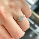 Edwardian Diamond Daisy Cluster Ring in 18ct Yellow Gold & Platinum