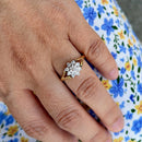 Vintage Diamond Daisy Cluster Ring in 18ct Yellow Gold & White Gold (Approx. 0.65ct)
