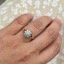 Vintage Diamond Daisy Cluster Ring in 18ct Yellow Gold & White Gold (Approx. 0.65ct)