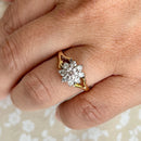 Vintage Diamond Daisy Cluster Ring in 18ct Yellow Gold & White Gold (Approx. 0.65ct)