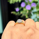 Vintage Diamond Daisy Cluster Ring in 18ct Yellow Gold & White Gold (Approx. 0.65ct)
