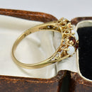 Vintage 1970s Opal & Garnet 9ct Yellow Gold Five-Stone Ring