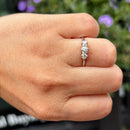 Vintage 18ct Yellow Gold & Platinum Diamond Trilogy Ring (Approx. 0.45ct)