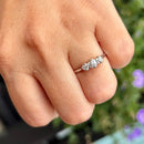 Vintage 18ct Yellow Gold & Platinum Diamond Trilogy Ring (Approx. 0.45ct)