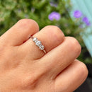 Vintage 18ct Yellow Gold & Platinum Diamond Trilogy Ring (Approx. 0.45ct)