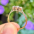 Vintage 18ct Yellow Gold & Platinum Diamond Trilogy Ring (Approx. 0.45ct)