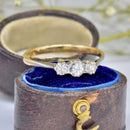 Vintage 18ct Yellow Gold & Platinum Diamond Trilogy Ring (Approx. 0.45ct)