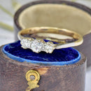 Vintage 18ct Yellow Gold & Platinum Diamond Trilogy Ring (Approx. 0.45ct)