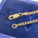 Vintage 9ct Yellow Gold Curb Link Chain Necklace (18 Inches)