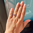 Sapphire & Diamond Half Eternity 9-Stone Ring in 18ct Yellow Gold