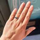 Sapphire and Diamond Half Eternity Band in 18ct White Gold