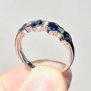 Sapphire and Diamond Half Eternity Band in 18ct White Gold