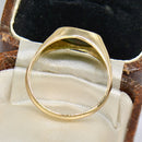 Vintage 9ct Yellow Gold East-West Bloodstone Signet Ring