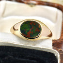 Vintage 9ct Yellow Gold East-West Bloodstone Signet Ring