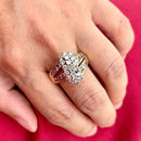 Vintage 14ct Yellow Gold Diamond Cluster Ring, Approx. 2.2ct