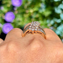 Vintage 14ct Yellow Gold Diamond Cluster Ring, Approx. 2.2ct