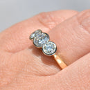 Vintage 1990s Trilogy Diamond Ring in 18ct Yellow Gold (Approx. 1.0ct)